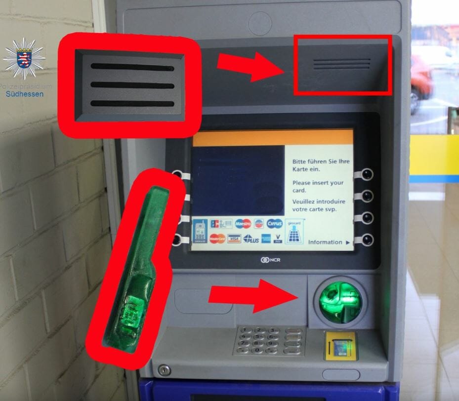 Präparierter Geldautomat