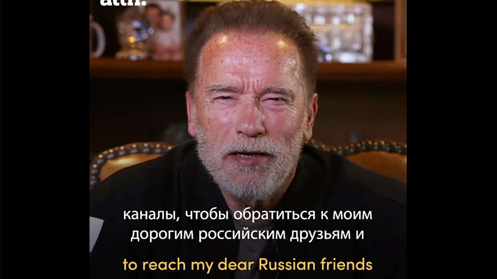 Arnold Schwarzenegger an die Menschen in Russland.