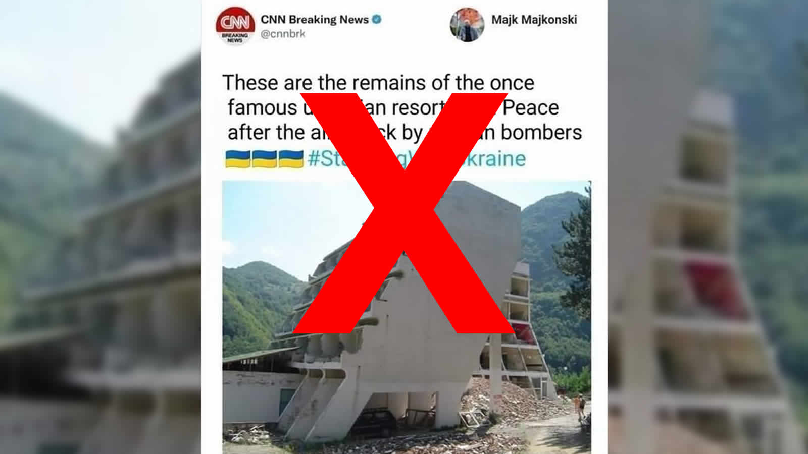 Gefälschter CNN-Tweet mit einem Hotel in Serbien
