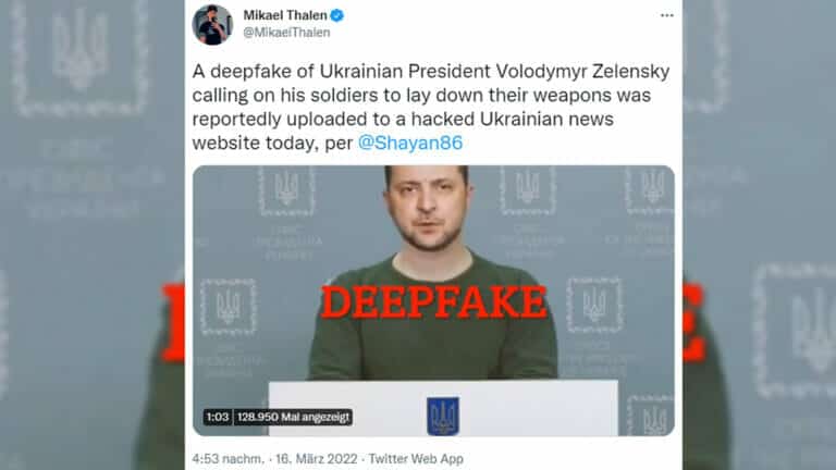 Deepfake: Selenskyjs gefälschter Aufruf zur Kapitulation