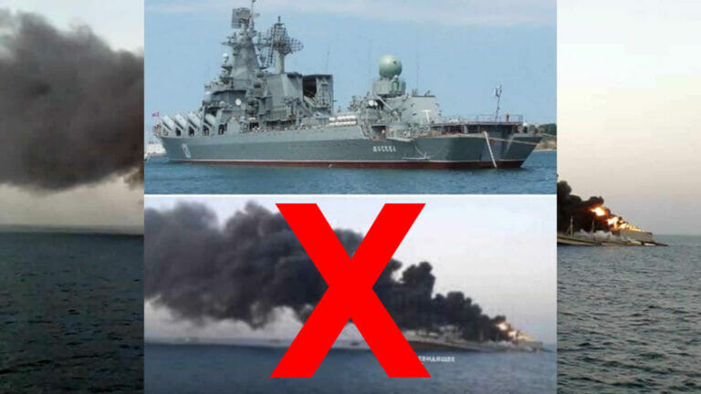 Bild zeigt nicht das getroffene russische Flaggschiff „Moskwa“