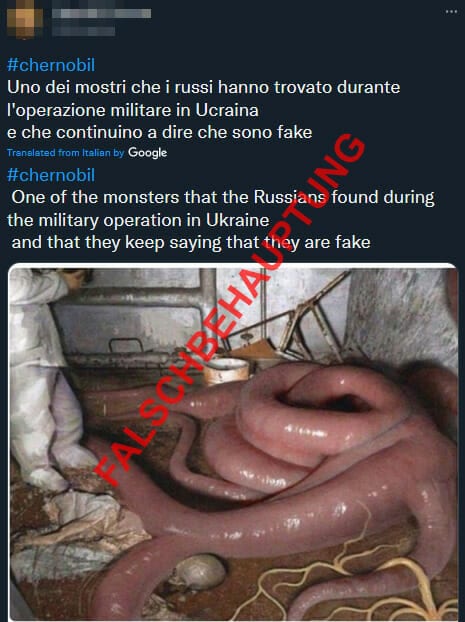 Der angebliche Monster-Wurm in Tschernobyl
