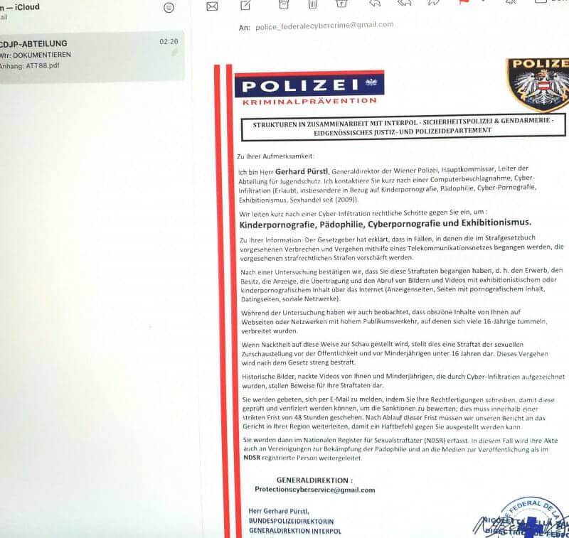 Fake-Mail der Polizei im Umlauf