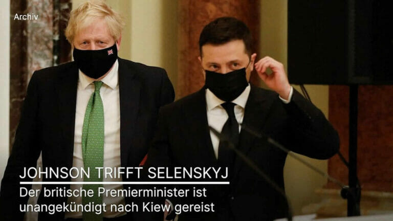 Britischer Premier Johnson trifft Selenskyj in Kiew