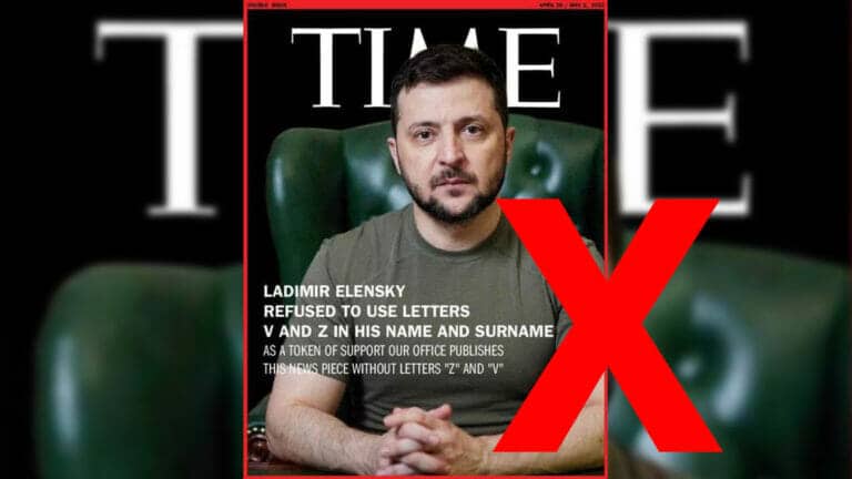 „TIME“ Fake-Cover: Selenskyj streicht nicht Z und V aus seinem Namen!