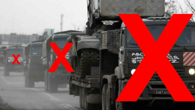 ­­­­­­­­­­Russische Militärfahrzeuge zeigen außer Z das ganze Alphabet? Fake!