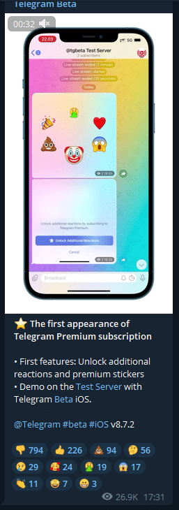 Die Premium-Version, Quelle: Telegram