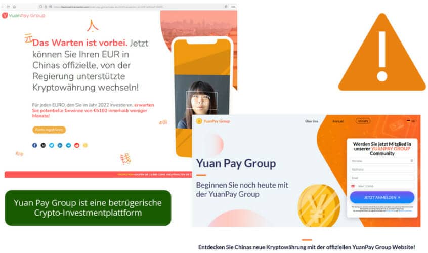 Vorsicht vor der Yuan Pay Group. (Screenshot: Watchlist-Internet)