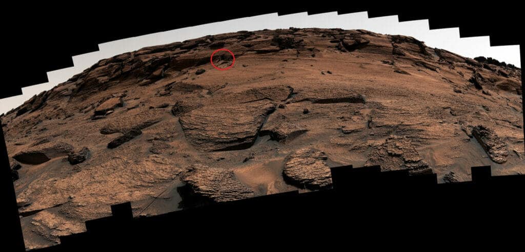 Zoomansicht. Man sieht die Felsenbrüche, die diesen Effekt verursachen, Bildquelle: NASA’s Curiosity Mars Rover