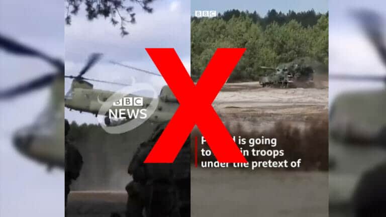 Nein, BBC berichtete nicht, dass Polen Truppen in die Ukraine sendet