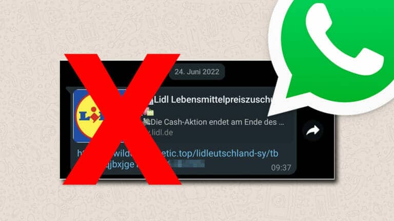 WhatsApp: Fake-Gewinnspiel im Namen von LIDL