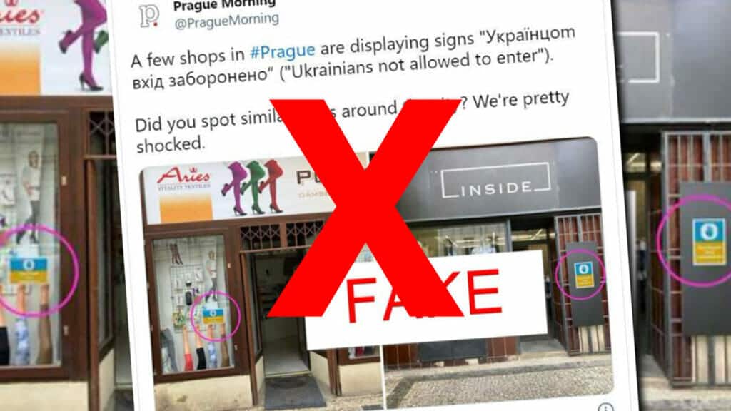 Fake-Fotos: Zwei Läden in Prag verwehrten Ukrainern nicht den Zutritt!