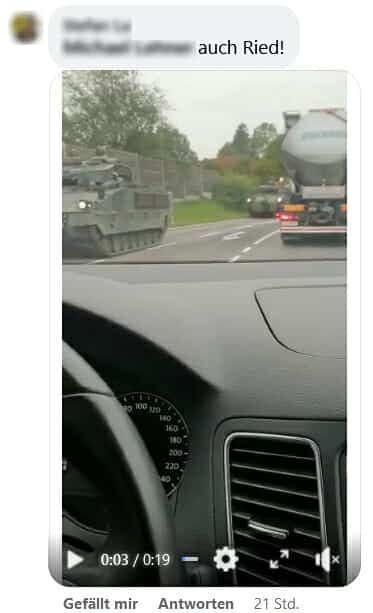 Panzer auf Straße