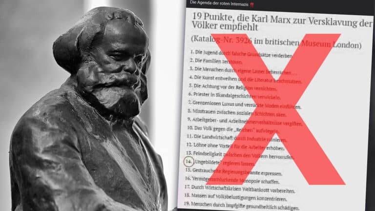 19 Punkte, die Karl Marx zur Versklavung der Völker empfiehlt