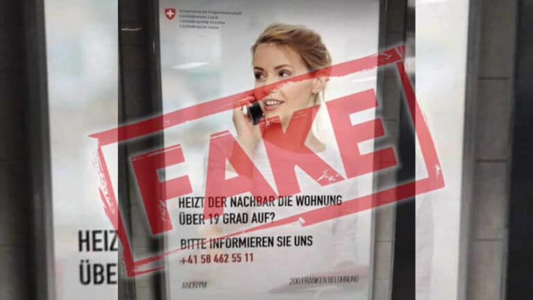 Fake: Schweizer Behörden rufen nicht zum Verpetzen von Heizsündern auf