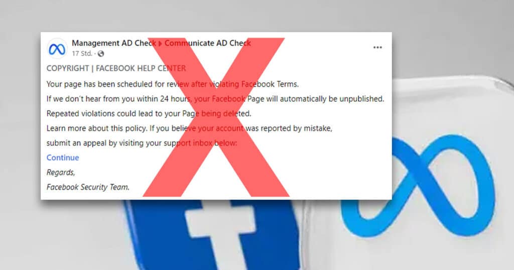 Facebook: Achtung vor "Communicate AD Check"